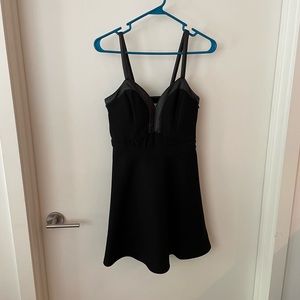 bebe LBD with leather trim and mesh middle size S